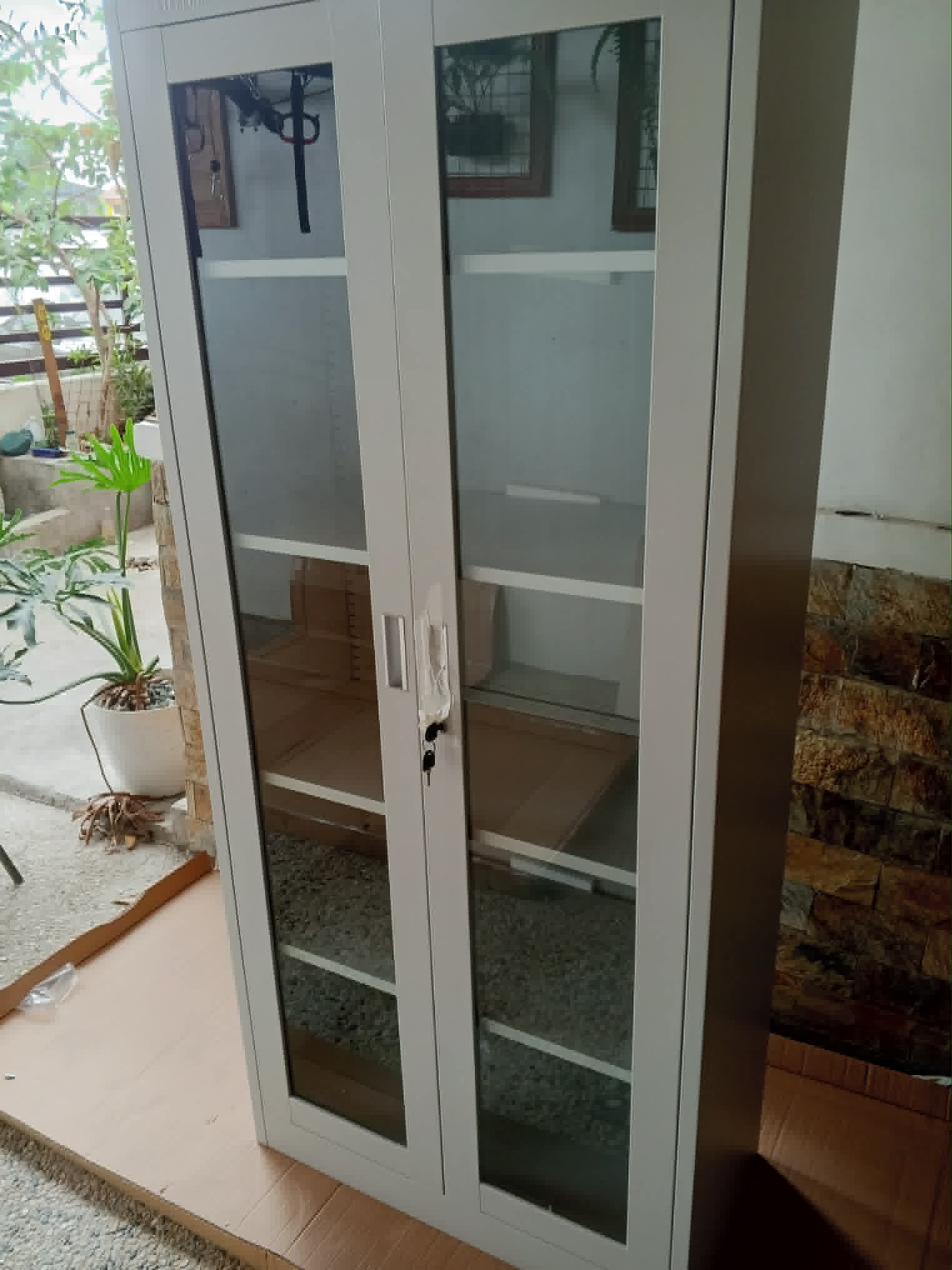Full Glass Cabinet — Light Gray — photo 2