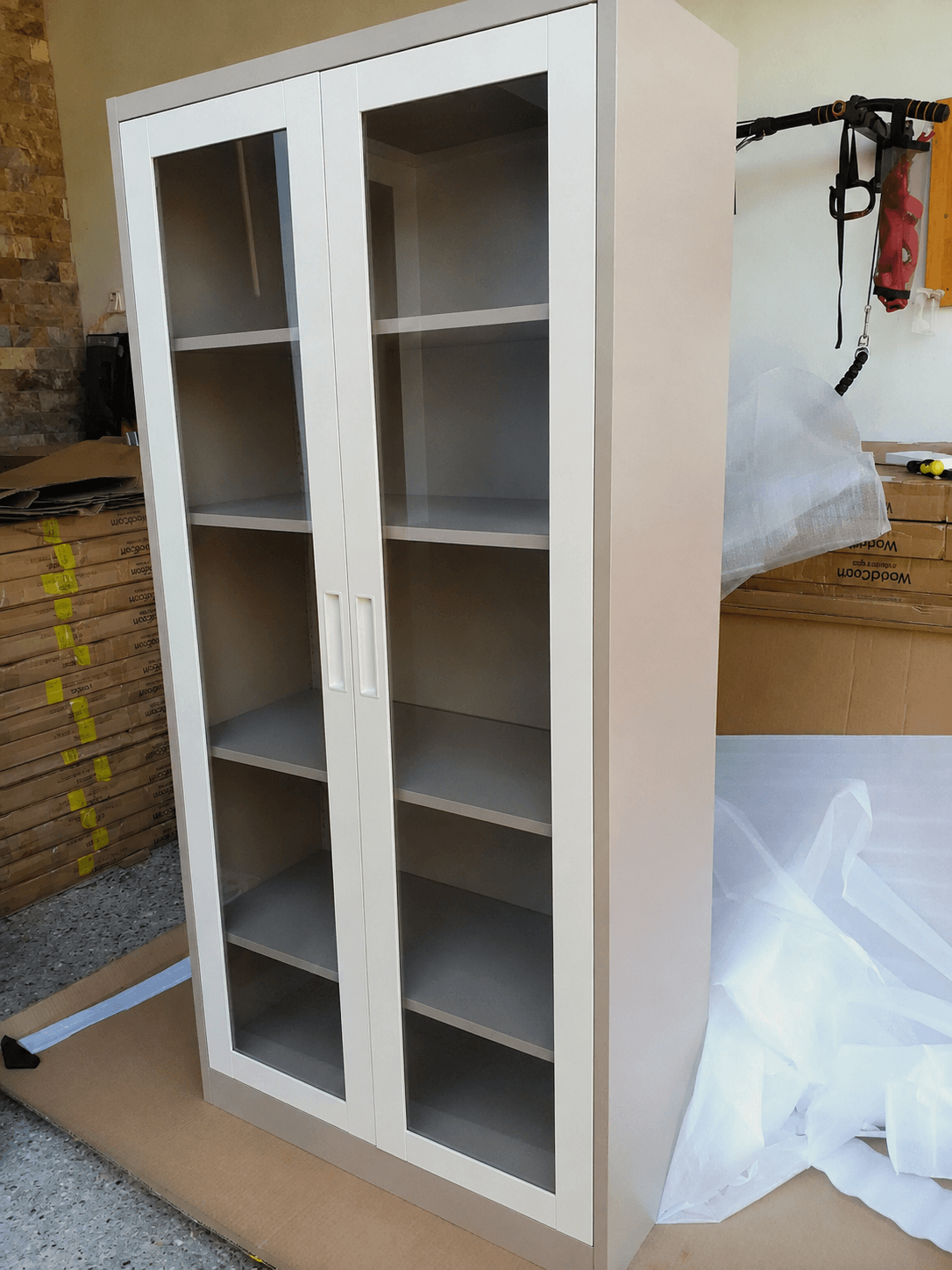 Full Glass Cabinet — Coffee Beige — photo 1