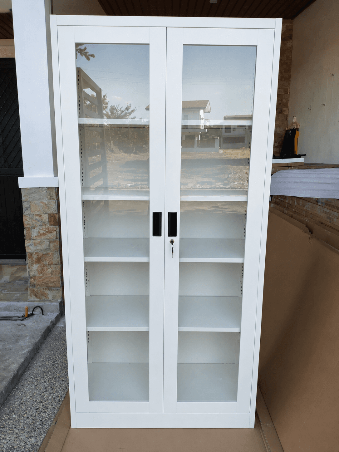 Full Glass Cabinet — White — photo 1