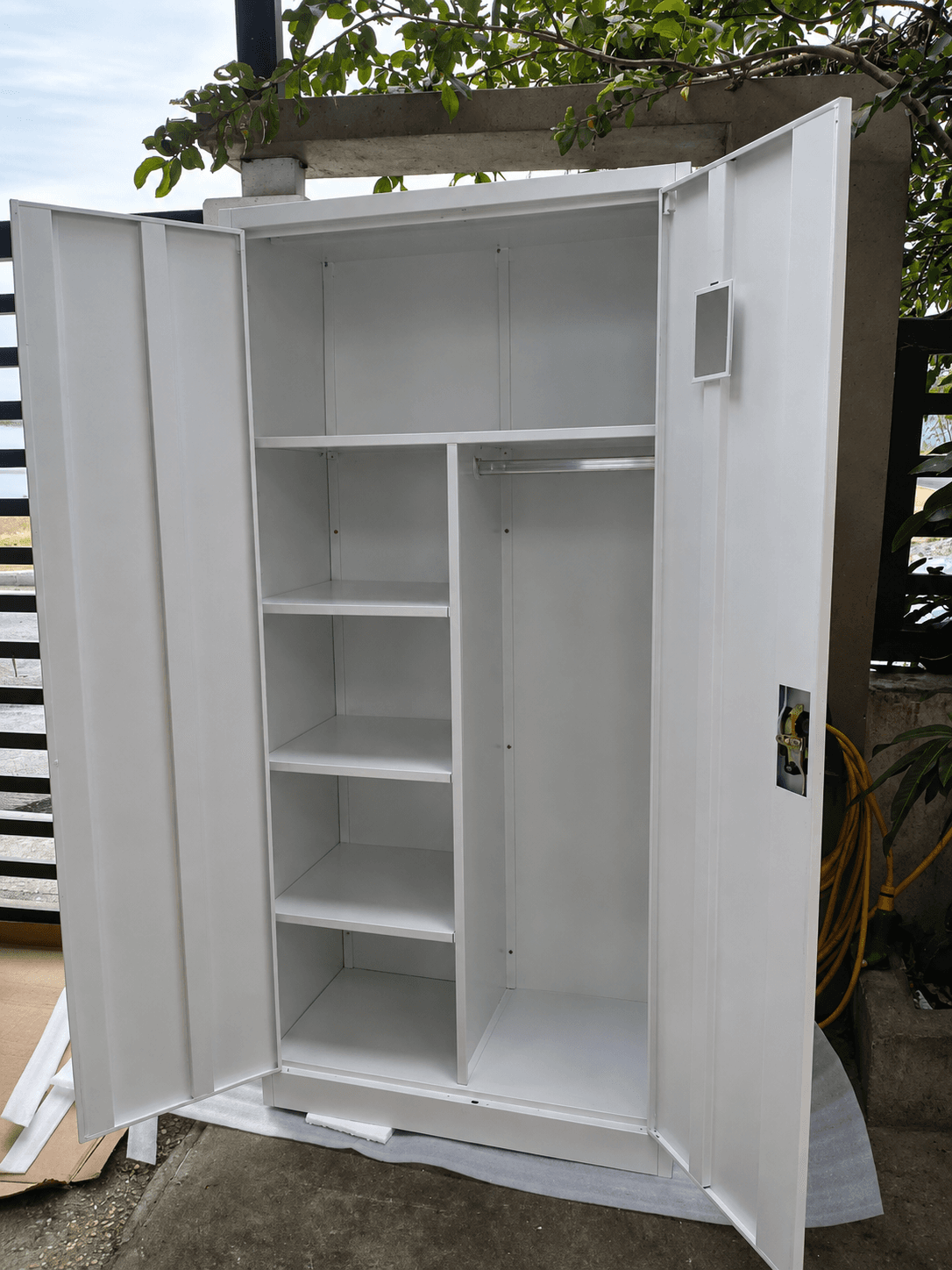 Wardrobe with Shelves — White — photo 2